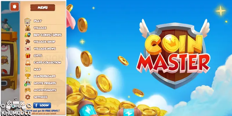 Menu Coin Master mod apk dễ sử dụng và tiện lợi